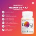 Ithrive Vitamin D3 + K2 with MCT Oil - 60 Capsules 